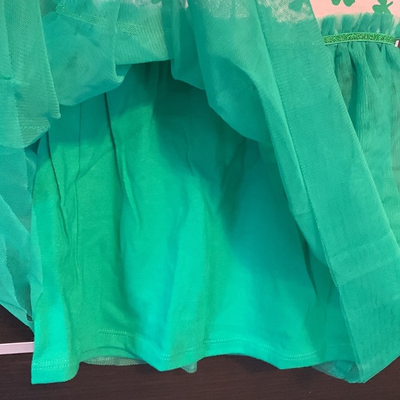 Cat & Jack Girls Tulle Short Sleeve St. Patrick’s Day Dress - Picture 9 of 12